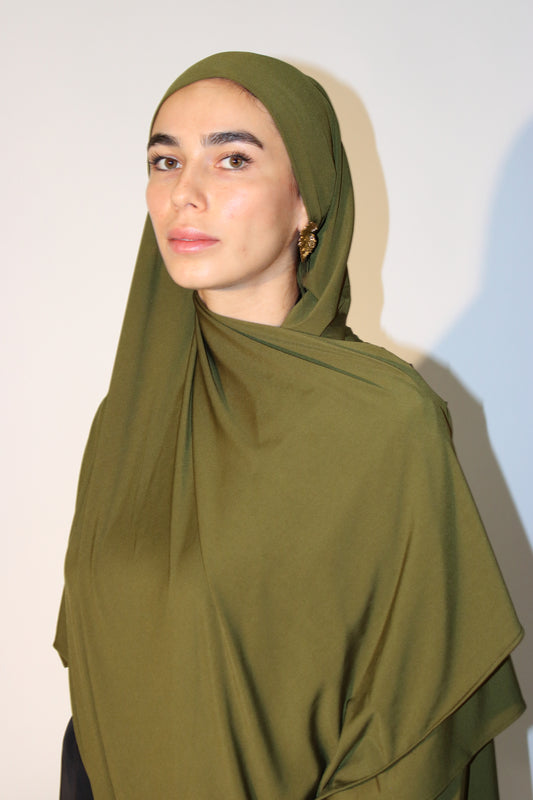 PREMIUM JERSEY HIJAB - CROCODILE GREEN