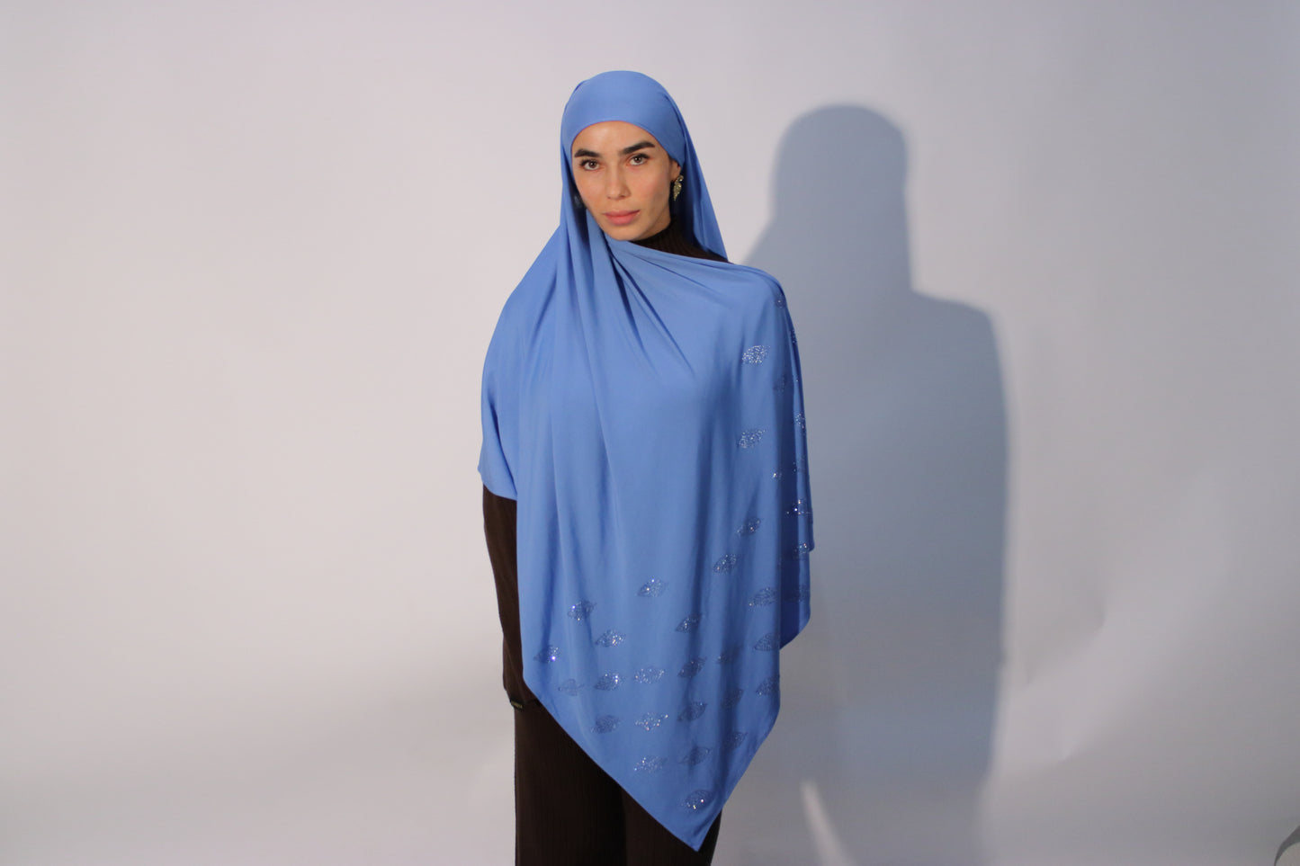 STONE LEAF HIJAB - SKY BLUE